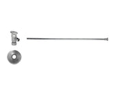 Toilet Supply Kit - Brass Oval Handle with 1/4 Turn Ceramic Disc Cartridge Valve (MT6003-NL) - Angle, Flat Head Riser